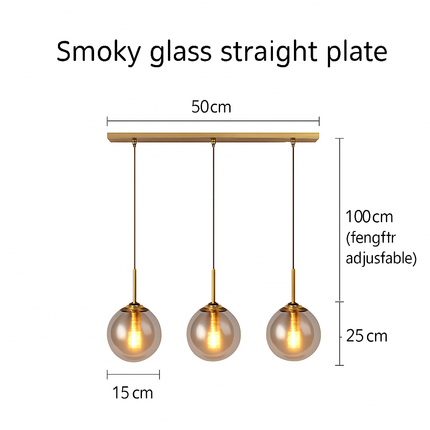Suspension LED moderne en verre style nordique pour intérieur — LZ4D7Q9