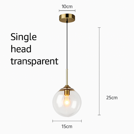 Suspension LED moderne en verre style nordique pour intérieur — LZ4D7Q9