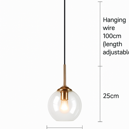 Suspension LED moderne en verre style nordique pour intérieur — LZ4D7Q9