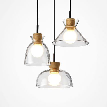 Suspension nordique avec abat-jour en verre pour restaurant — LZ4X9TQ