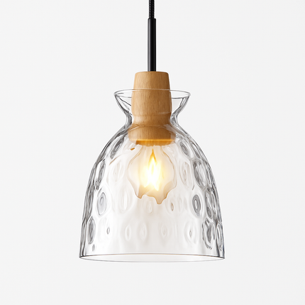 Suspension nordique avec abat-jour en verre pour restaurant — LZ4X9TQ