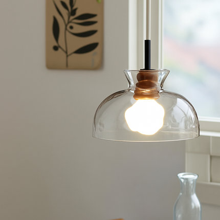 Suspension nordique avec abat-jour en verre pour restaurant — LZ4X9TQ