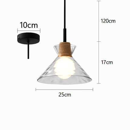 Suspension nordique avec abat-jour en verre pour restaurant — LZ4X9TQ