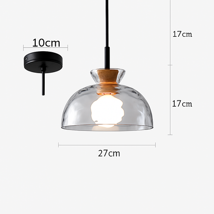Suspension nordique avec abat-jour en verre pour restaurant — LZ4X9TQ