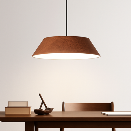 Suspension nordique en bois design Wabi Sabi pour café ou art — LZ4X9P2