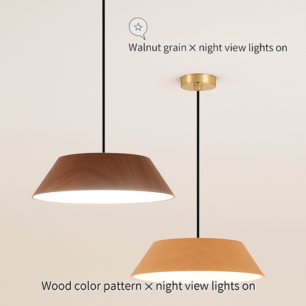 Suspension nordique en bois design Wabi Sabi pour café ou art — LZ4X9P2