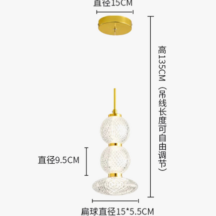 Suspension nordique en acrylique pour cuisine et restaurant — LZ4X9T1