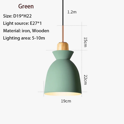 Suspension nordique en bois massif pour décoration intérieure — LZ4X9P