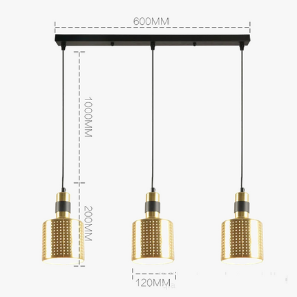 Suspension en métal au design nordique pour intérieur moderne — LZ4P9X