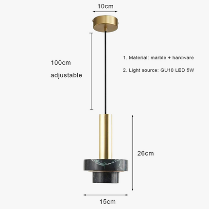 Suspension nordique en marbre avec éclairage LED intégré — LZ4X9M2