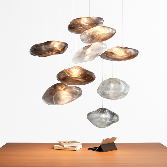 Suspension en verre au design nuage nordique — LZ4X9P
