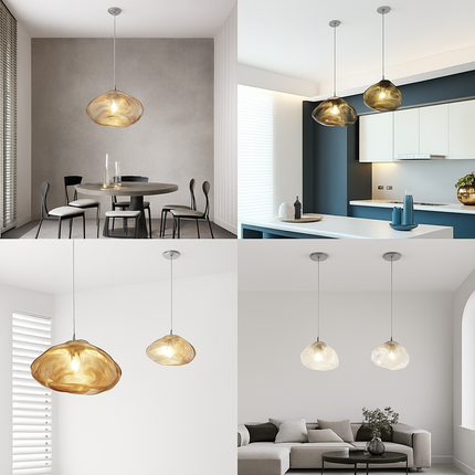 Suspension en verre au design nuage nordique — LZ4X9P