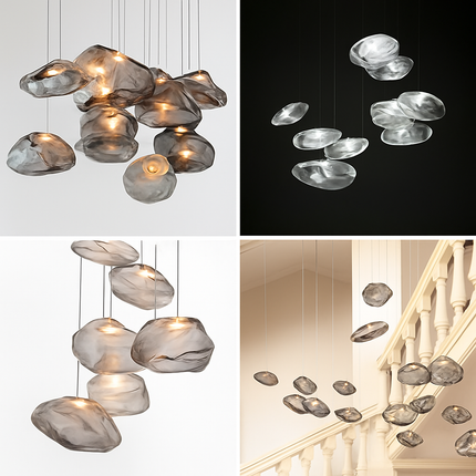 Suspension en verre au design nuage nordique — LZ4X9P