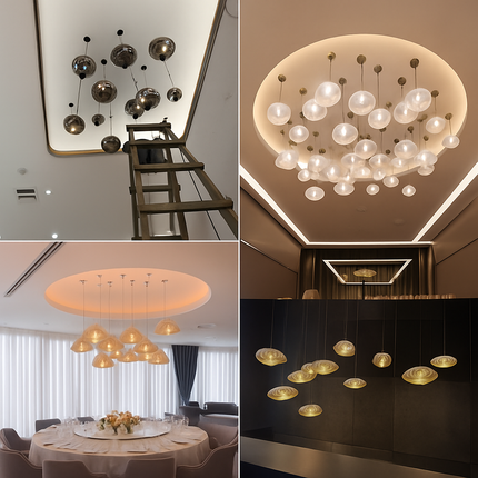 Suspension en verre au design nuage nordique — LZ4X9P