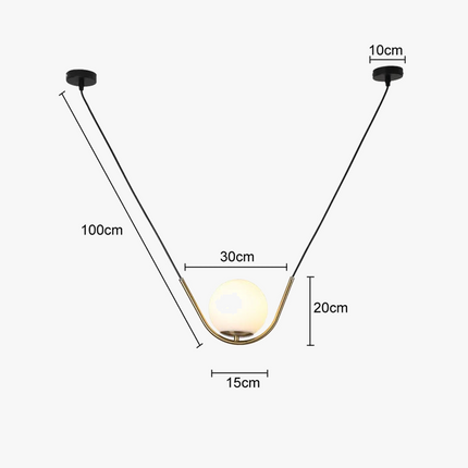 Suspension en verre style nordique pour restaurant et café — LZ4R9XQ