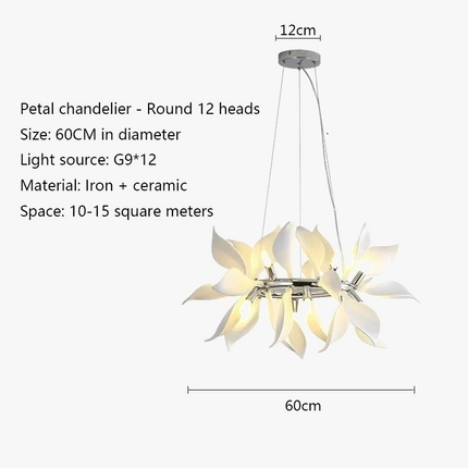 Suspension nordique avec feuille décorative en céramique — LZ4X9T