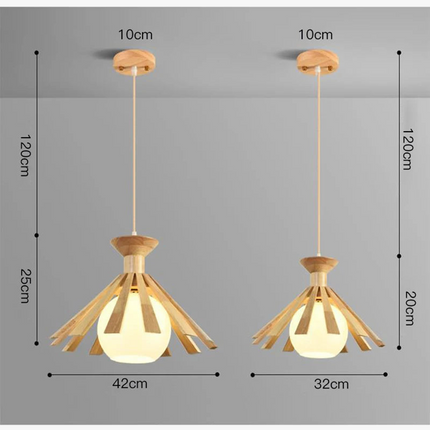 Suspension nordique en bois avec LED pour décoration intérieure 2024 — LZ4X9P2