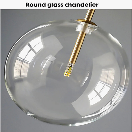 Suspension nordique moderne en verre clair