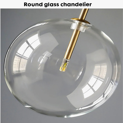 Suspension nordique en verre clair au design moderne — LZ4P9X