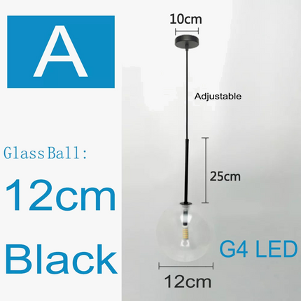 Suspension nordique en verre clair au design moderne — LZ4P9X