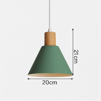 Suspension nordique en bois et métal vert — LZ4XJ9