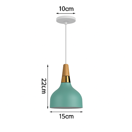 Suspension nordique en bois et métal vert — LZ4XJ9