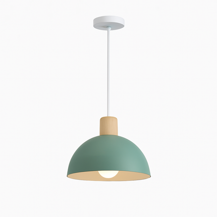 Suspension nordique en bois et métal vert — LZ4XJ9