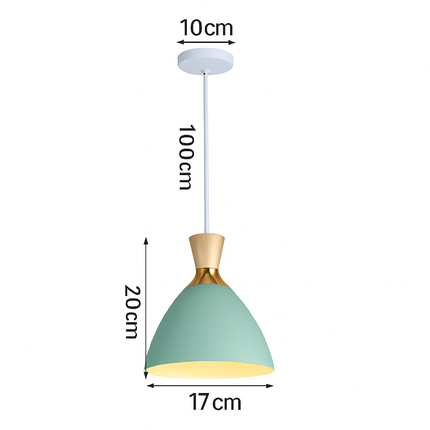 Suspension nordique en bois et métal vert — LZ4XJ9