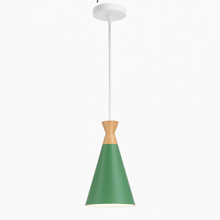 Suspension nordique en bois et métal vert — LZ4XJ9