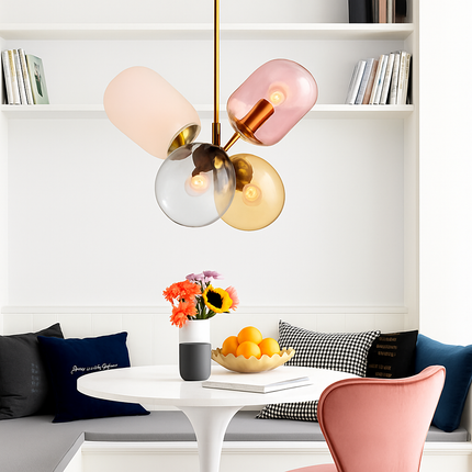 Suspension LED décorative en verre style nordique postmoderne — LZ4N7Q2
