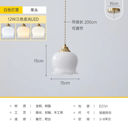 Suspension carillon éolien décoratif motif orchidée style français — LZ4P9XJ