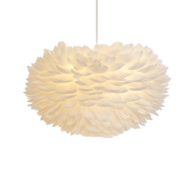 Suspension ovale en plumes Father