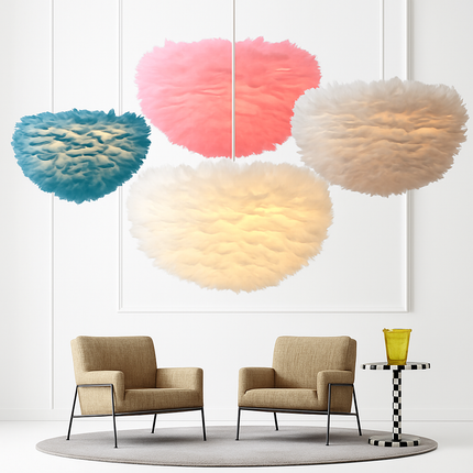 Suspension ovale décorative en plumes Father — LZ4X9M
