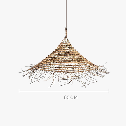 Suspension rétro en bambou tissé pour décoration asiatique — LZ4X9Q2