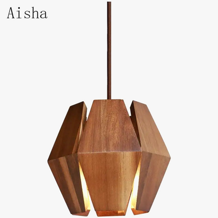 Suspension rétro en bois massif pour intérieur élégant — LZ4N7Q2
