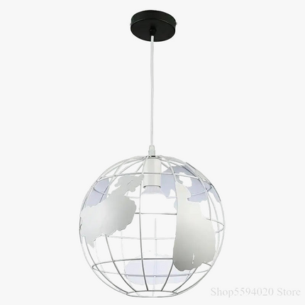 suspension rétro en forme de terre avec éclairage led créatif
