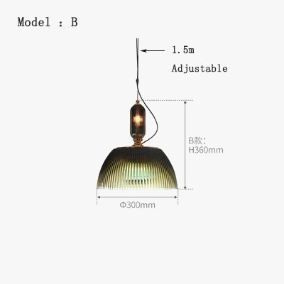 Suspension rétro en verre pour ambiance lumineuse chaleureuse — LZ4X9P