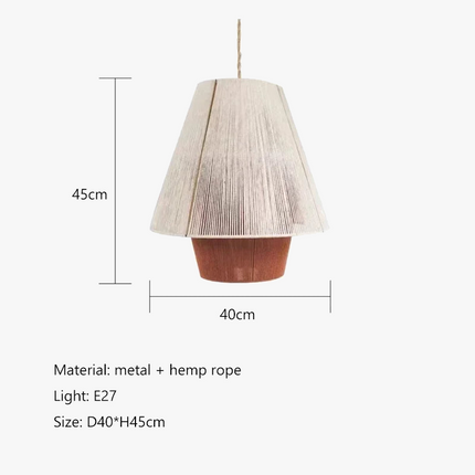Suspension rétro en rotin style wabi sabi pour bar et restaurant — LZ4X9M