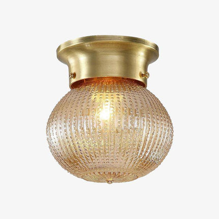 Suspension rétro en métal doré et verre cristal LED — LZ4X9M