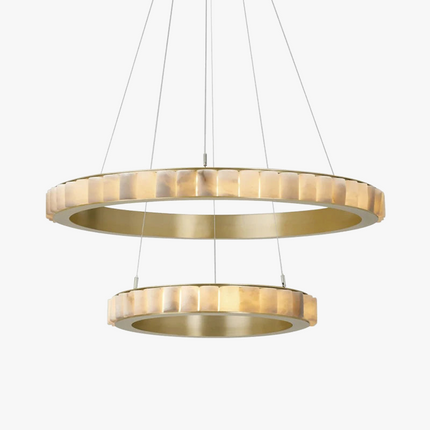 Suspension ronde en marbre et acier inoxydable élégant — LZ4X9P
