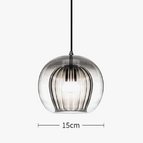 Verre gris 15cm / Sans ampoule