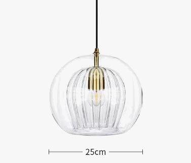 Suspension ronde en verre au design industriel lumineux et élégant — LZ4X9T2