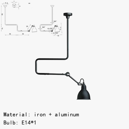 Suspension rotative en métal pour éclairage design — LZ4X9M