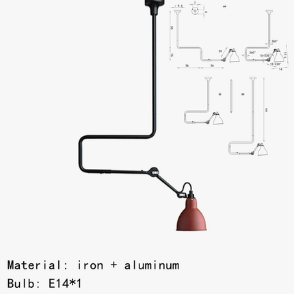 Suspension rotative en métal pour éclairage design — LZ4X9M