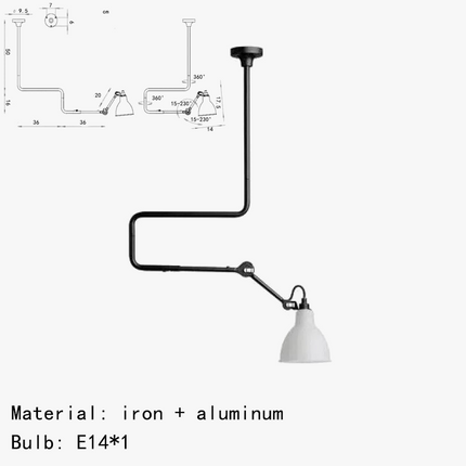 Suspension rotative en métal pour éclairage design — LZ4X9M