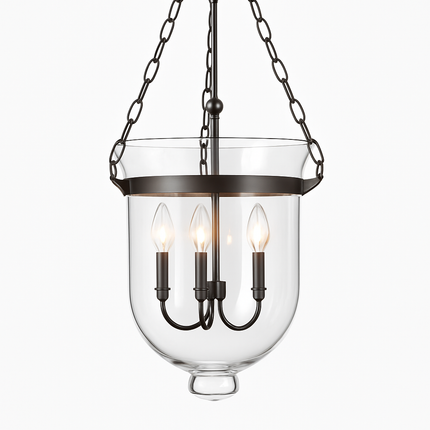 Suspension rétro en verre et métal style rustique — LZ4G7XQ
