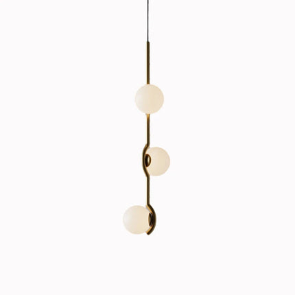 suspension simple en verre et métal avec fil réglable