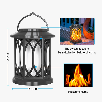 Suspension solaire effet flamme pour éclairage de jardin extérieur — LZ4X9P