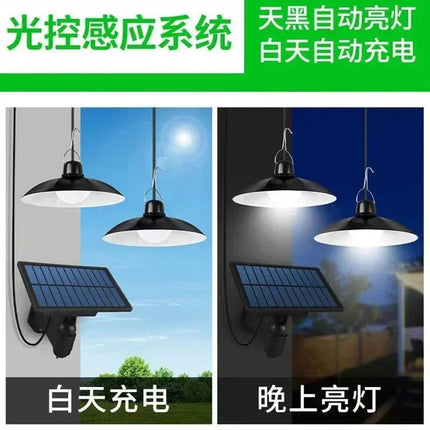 suspension solaire led télécommandée pour jardin et camping extérieur