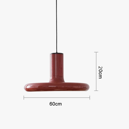Suspension rouge en forme de soucoupe volante style nordique vintage — LZ4X9M